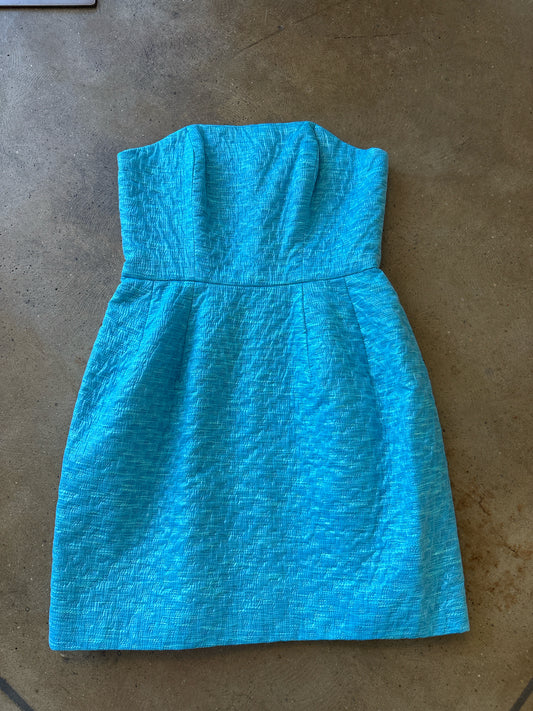 Trina Turk Size 6 Turquoise strapless Dress