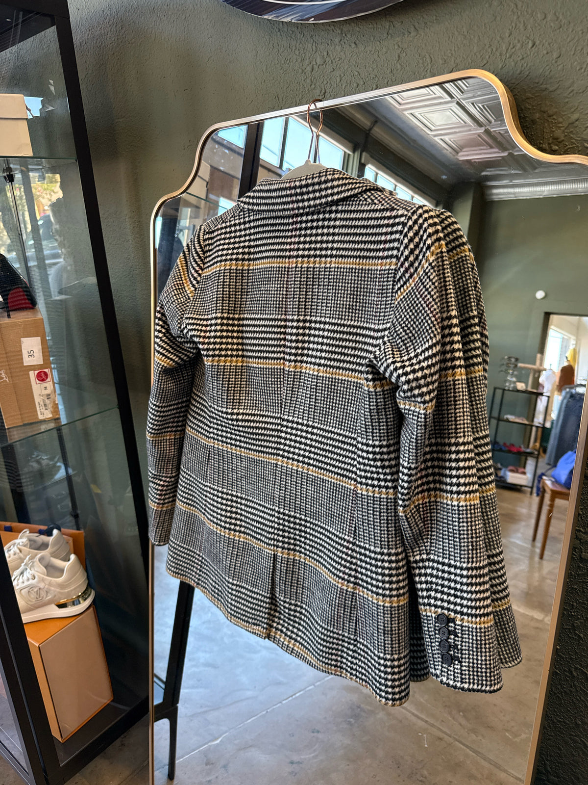 LOFT Size 00P Black/White Coat
