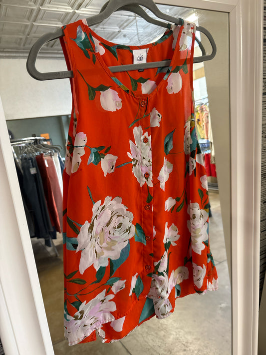 Cabi Size L orange multi Top