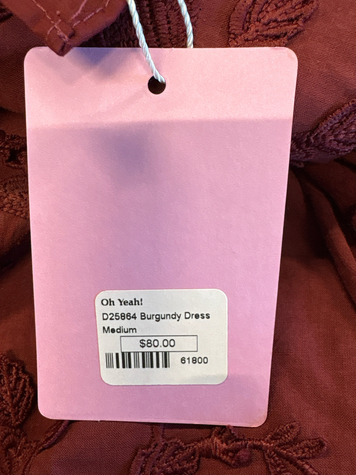 entro Size M burgandy Dress