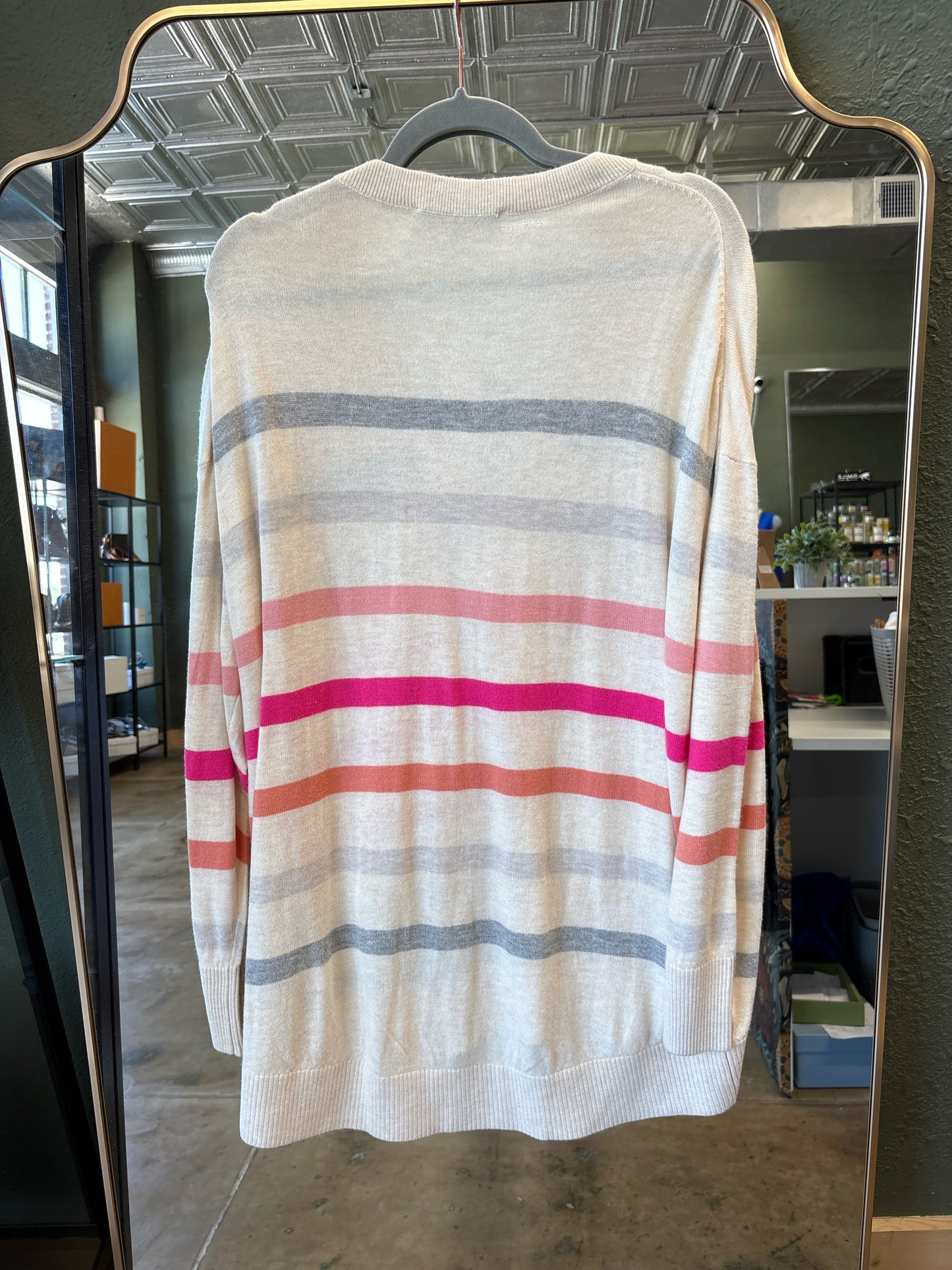 LOFT Size L off white multi Sweater