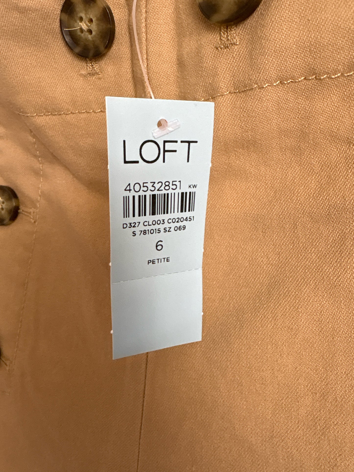 LOFT Size 6 Tan Pants
