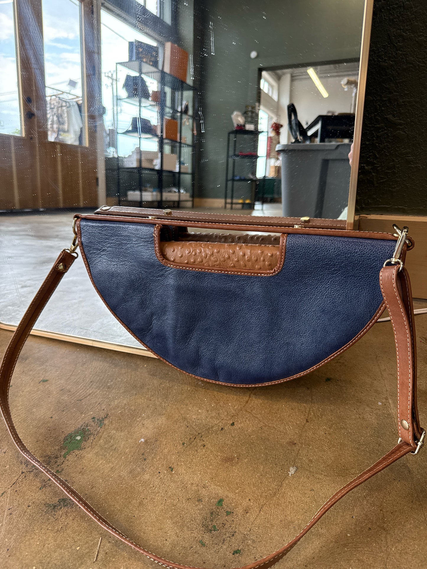 Sunflower Project Blue/Brown Purse