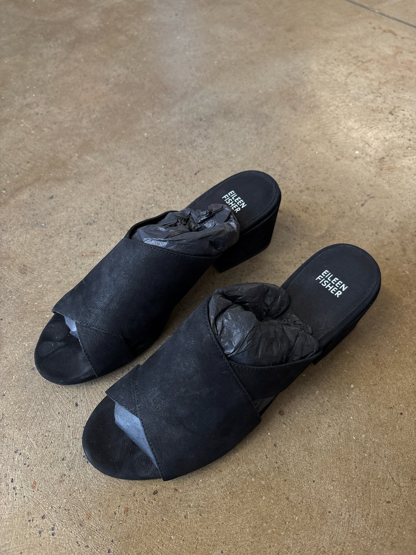 EILEEN FISHER Shoe Size 10 Black Heels