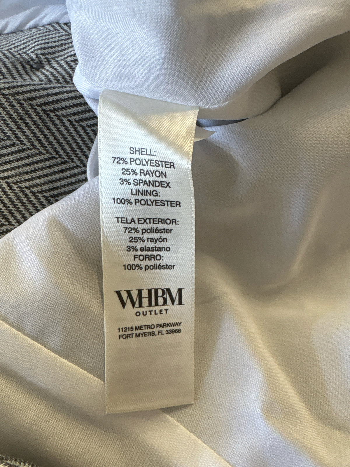 WHBM Size 10 gray print Vest