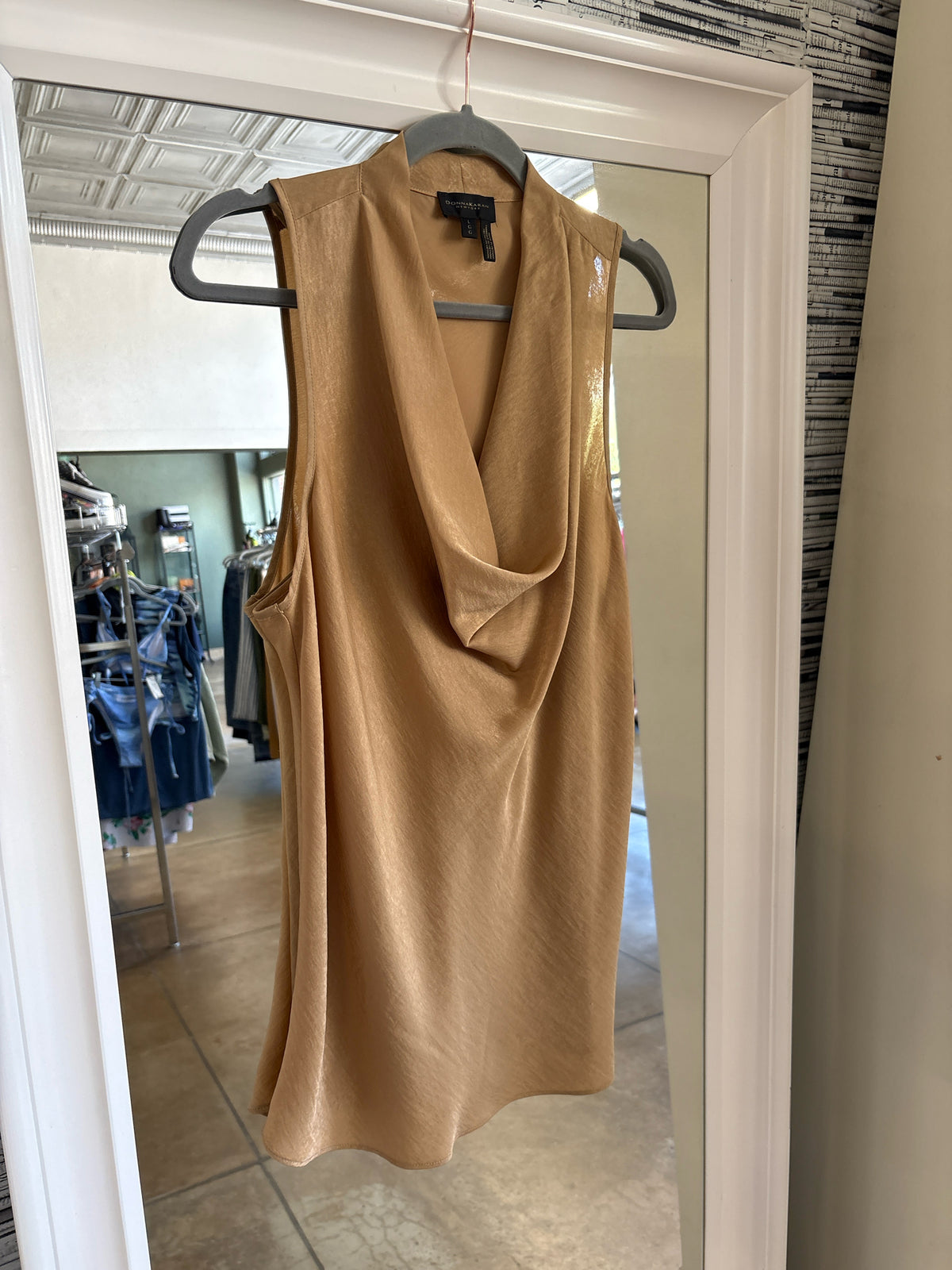 donna karan Size L Gold Top