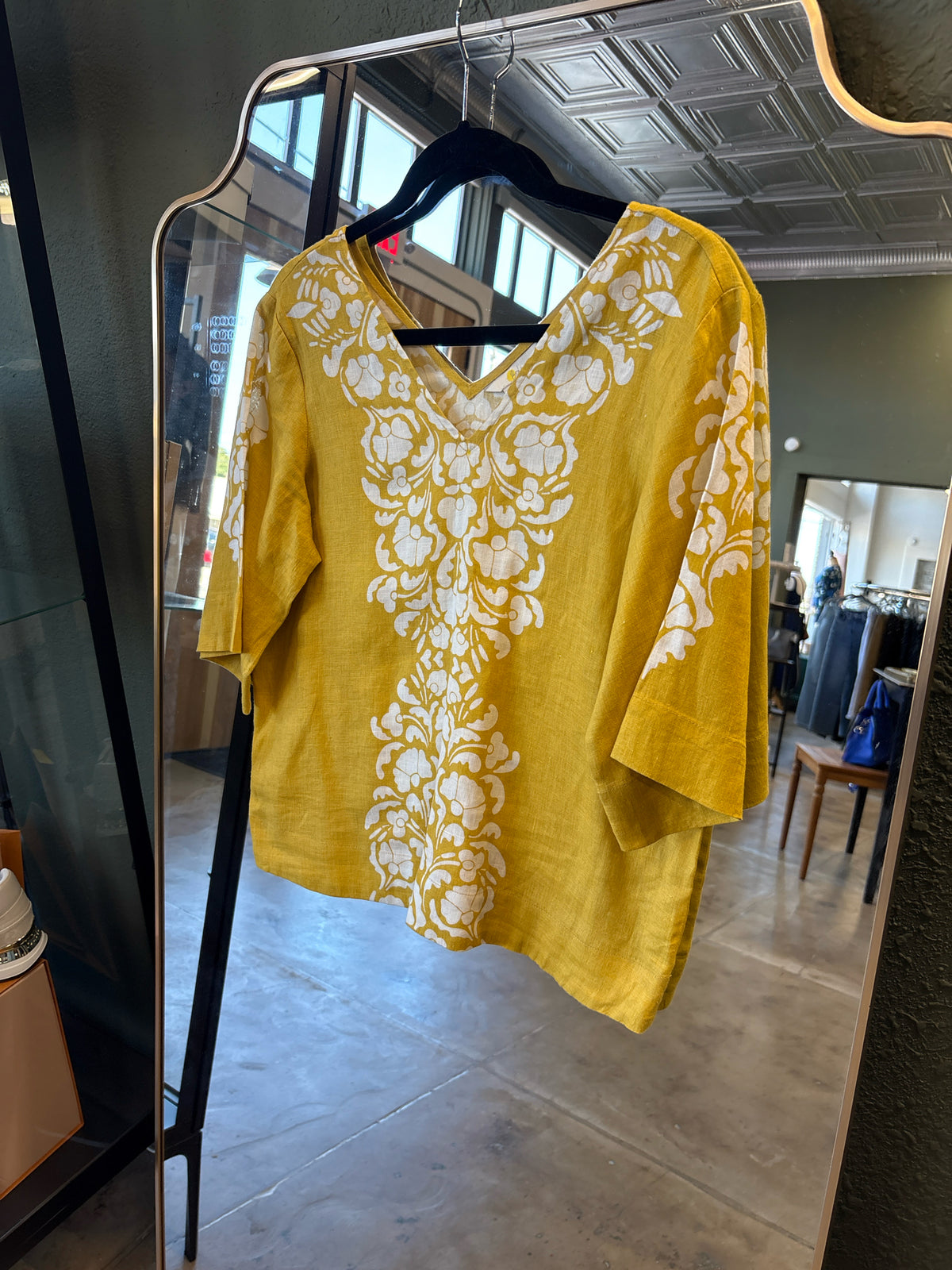Boden Size 4 mustard yellow Top