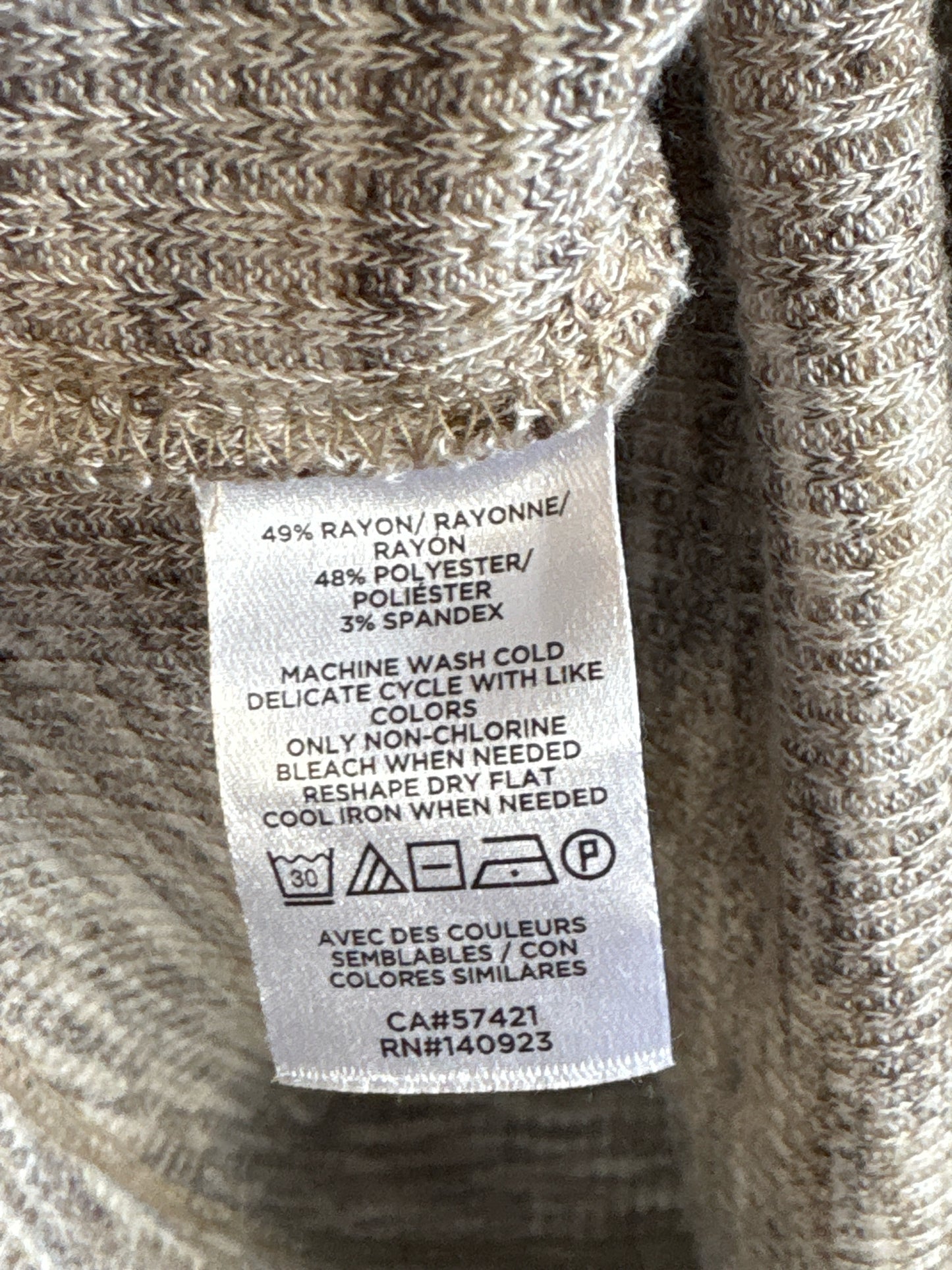 LOFT Size XS Gray/Multi Striated Top