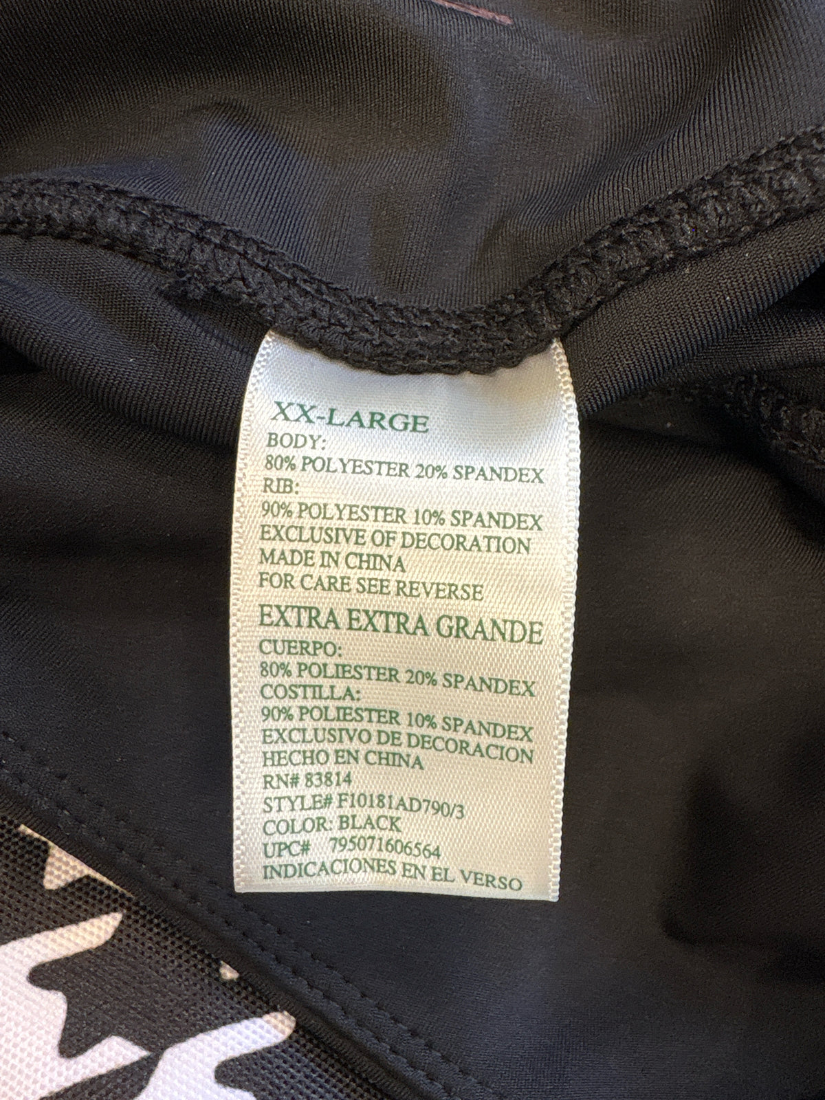 Tangerine Size XXL Black Leggings