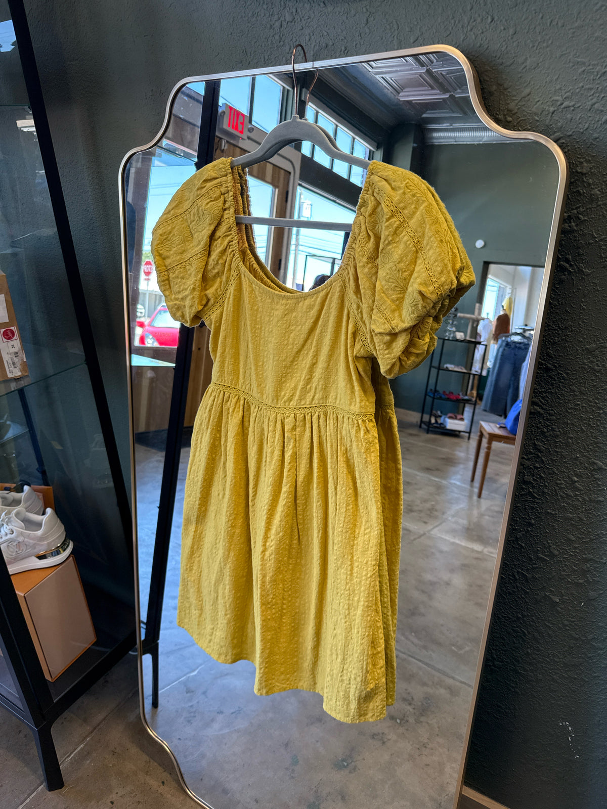 Easel Size M Mustard Dress