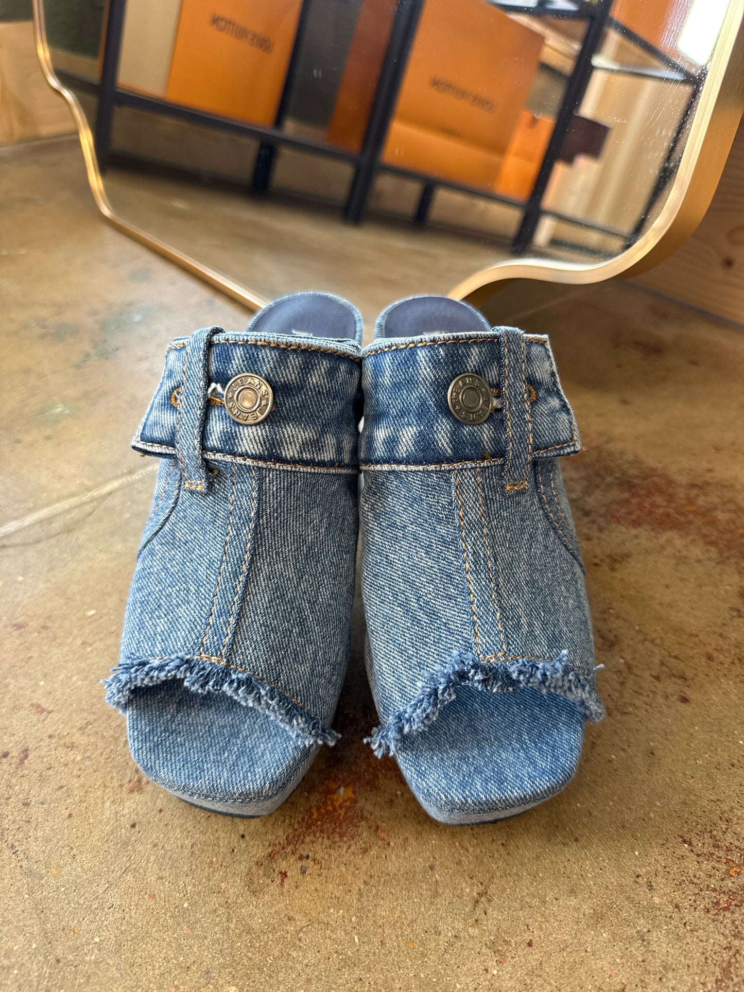 Jeffrey Campbell Shoe Size 7 Denim Heels