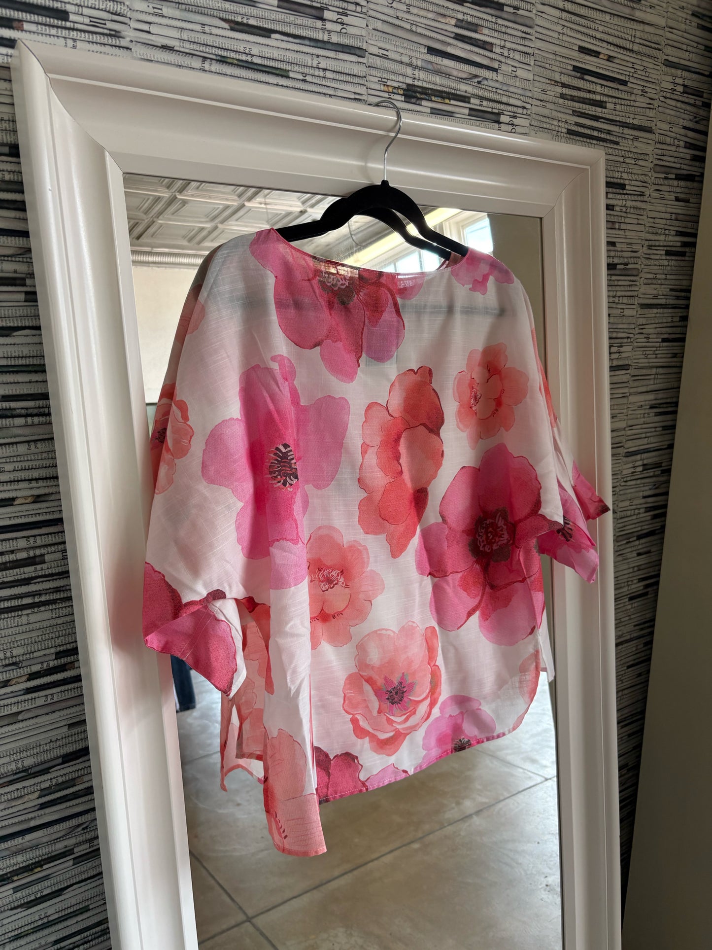 entro Size S pink/white Top