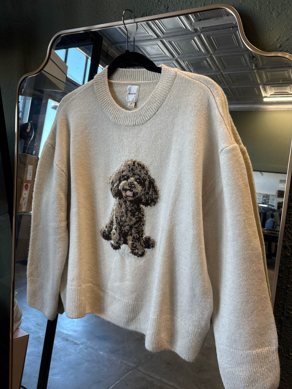 Maeve Size M Cream/multi Sweater
