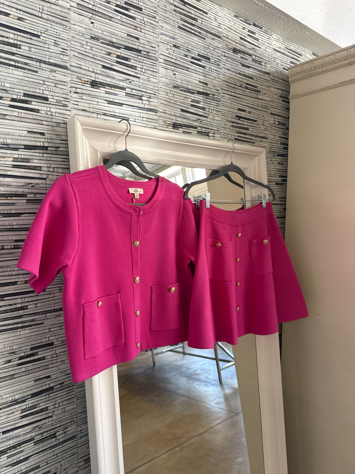 entro Size M Pink Two Piece Set