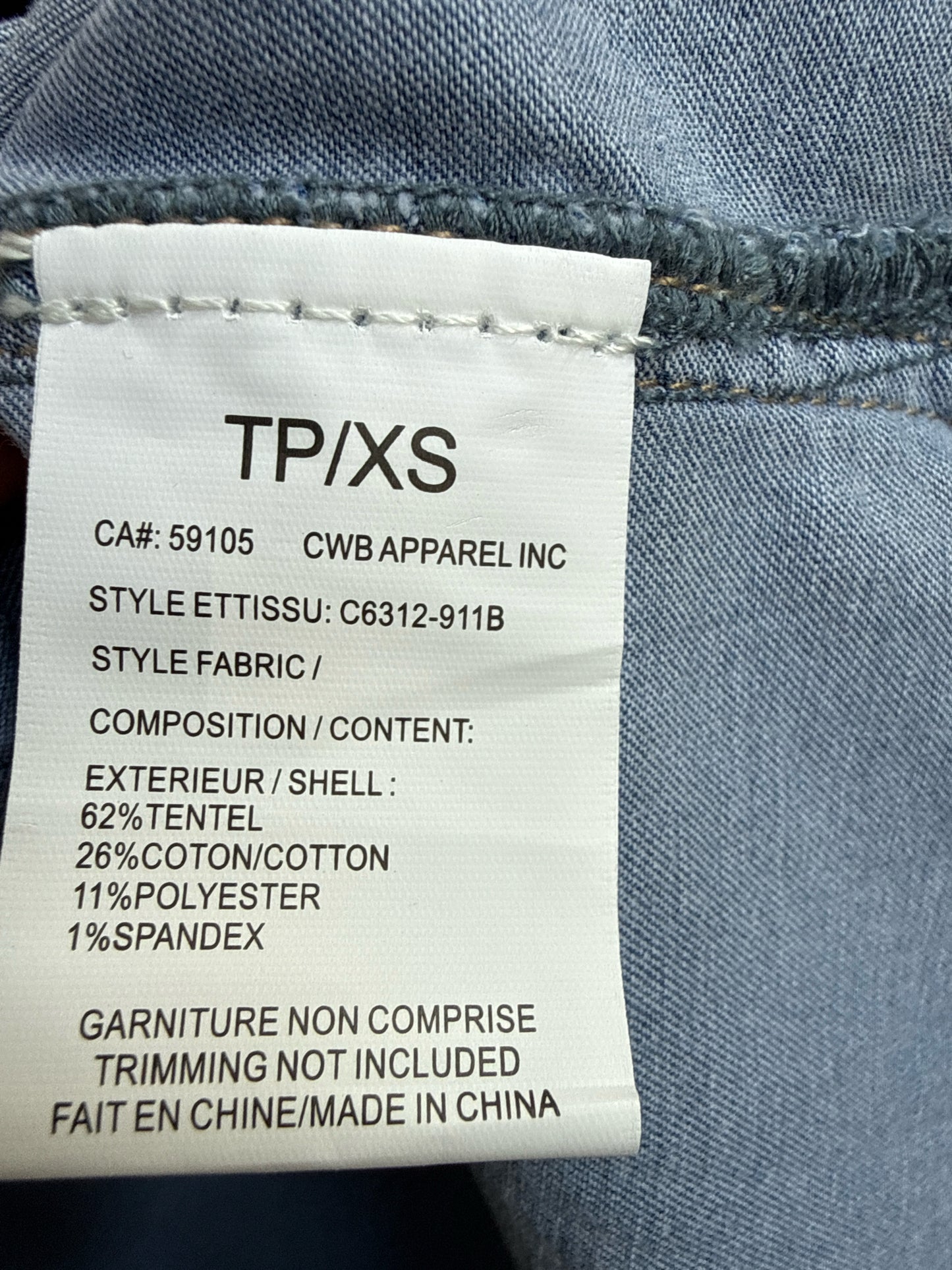 Charlie Size XS Denim Top