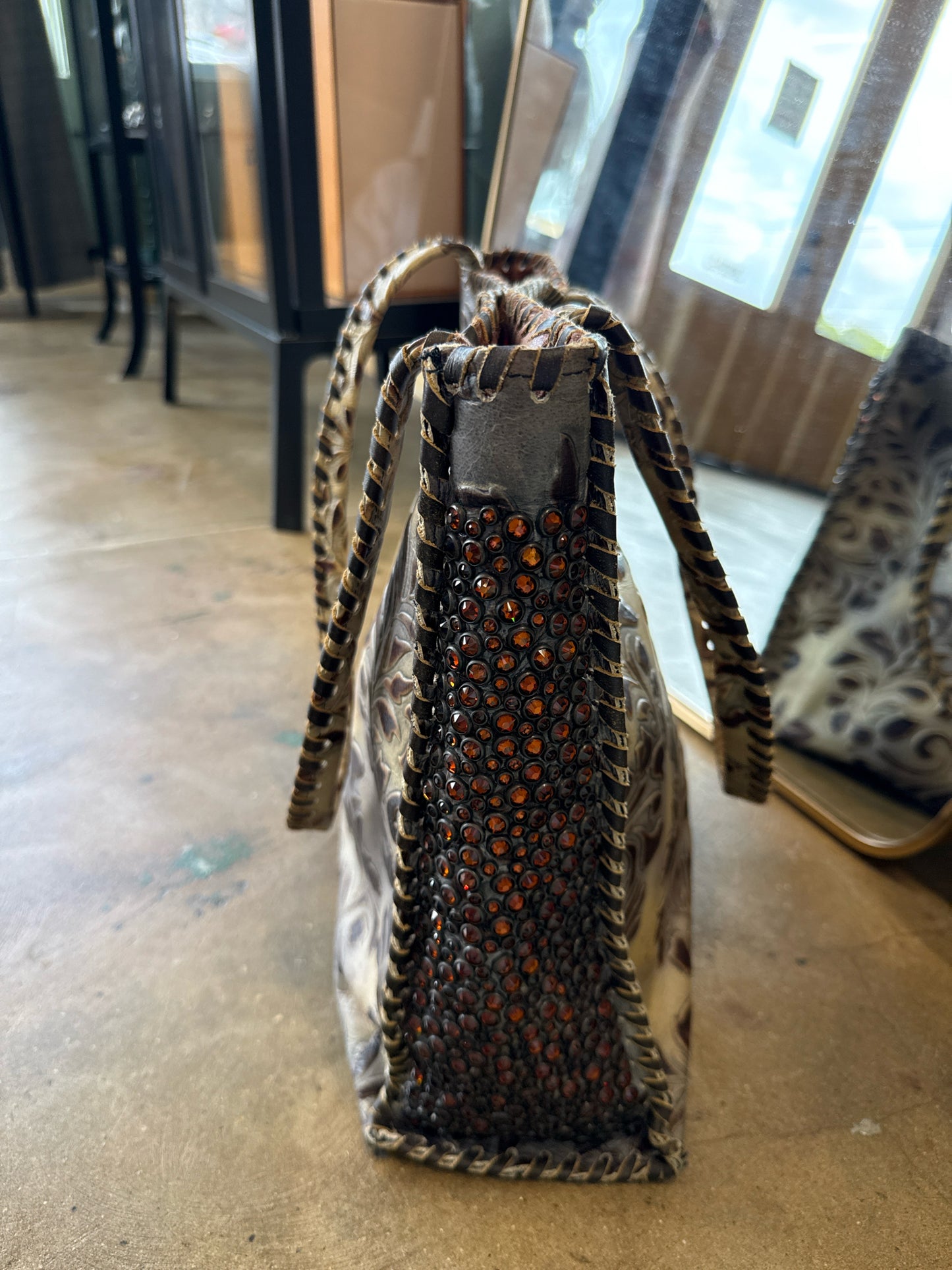 Brown embossed Bag