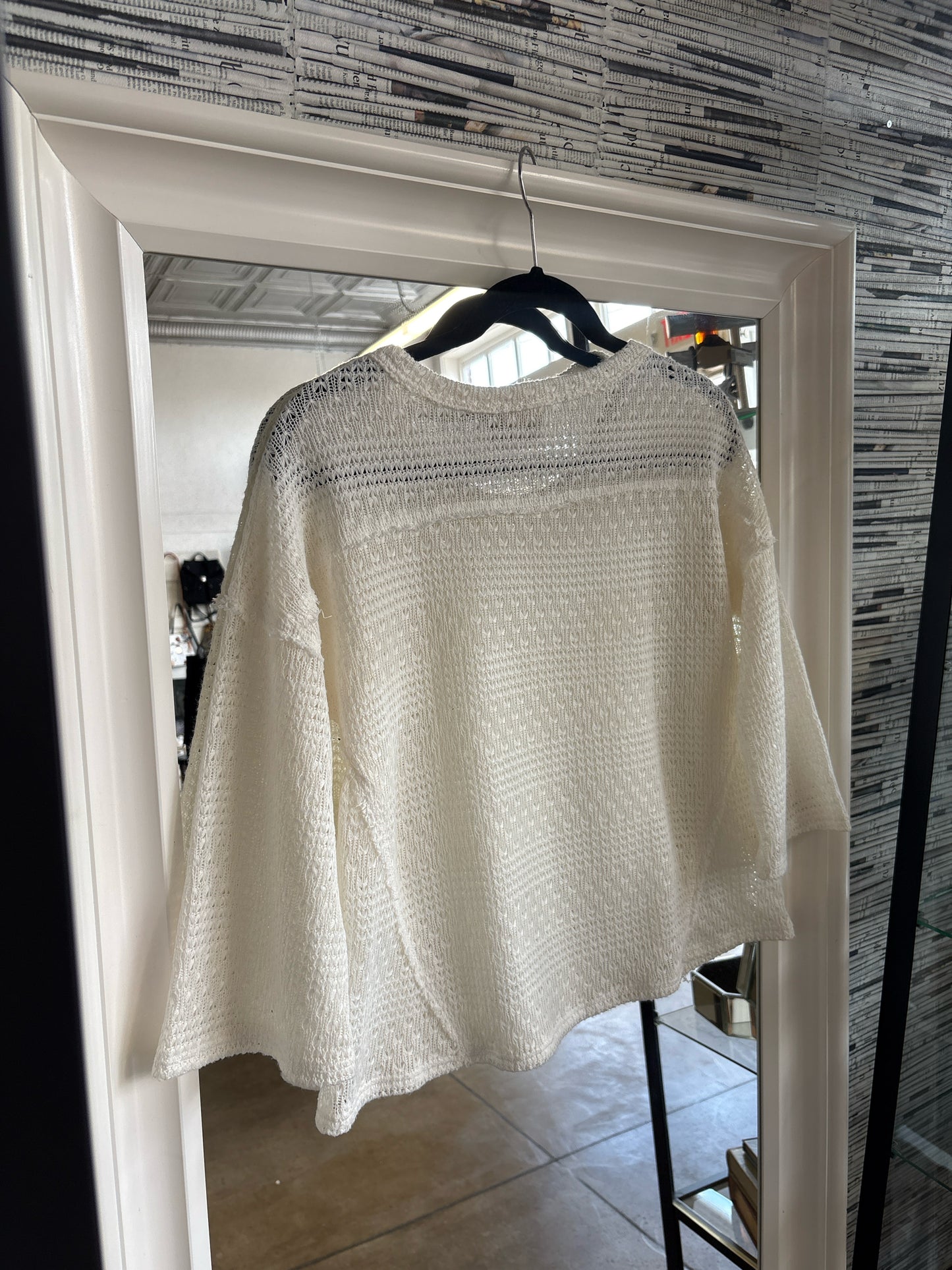 Altar'd State Size S Ivory Knit Sweater