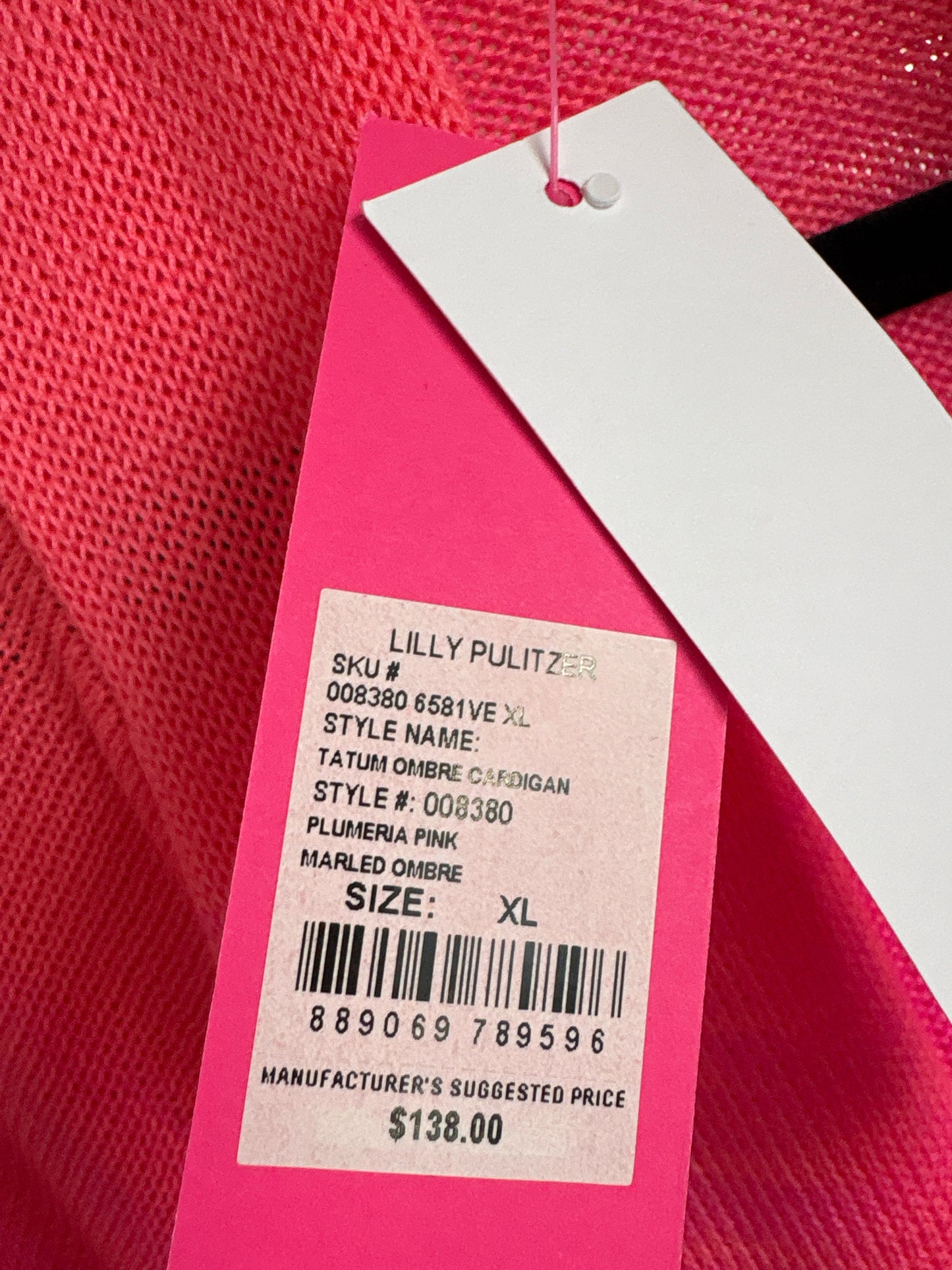 Lilly Pulitzer Size XL Pink & Purple Cardigan
