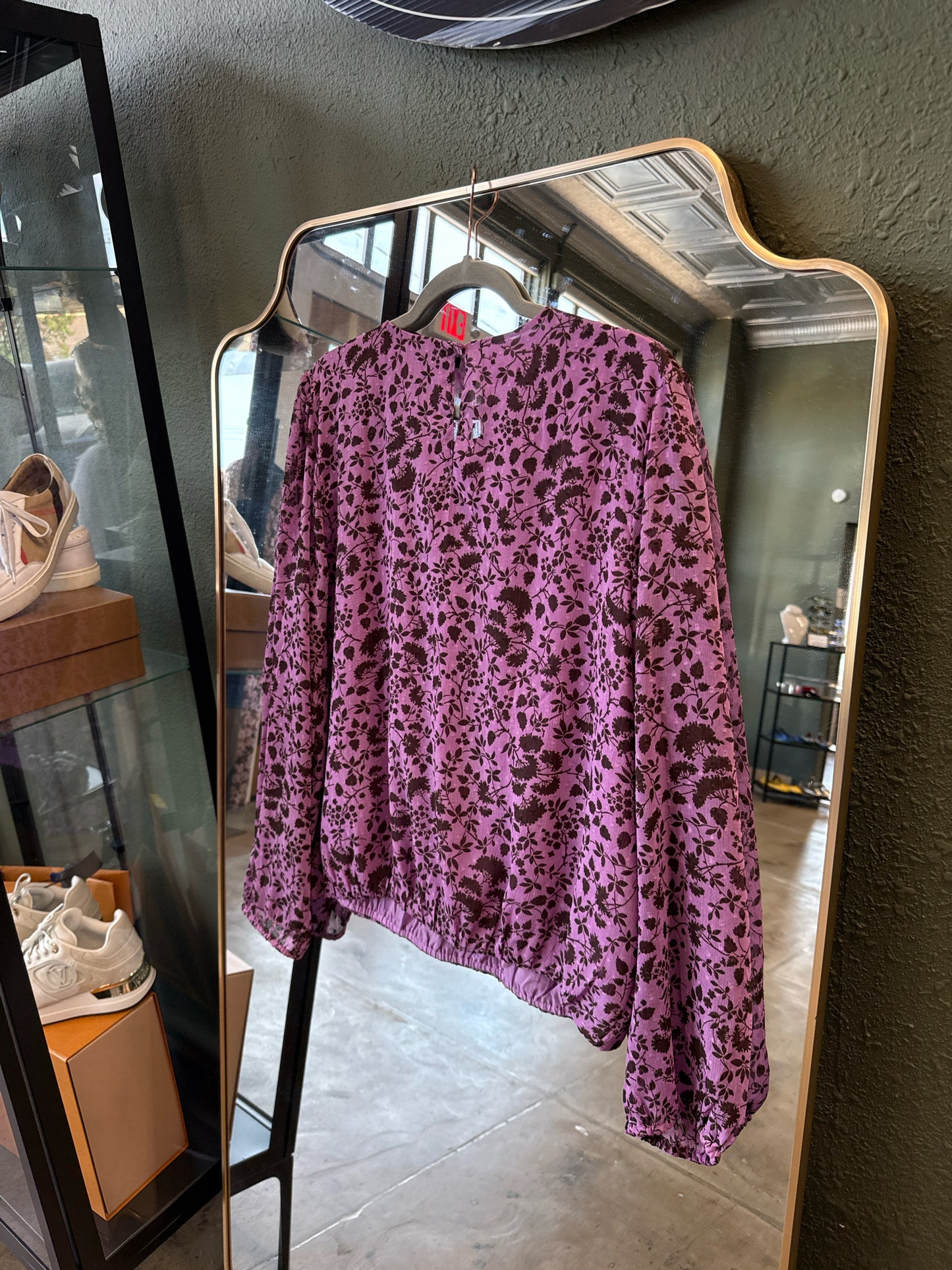 ANN TAYLOR Size XL Purple Top