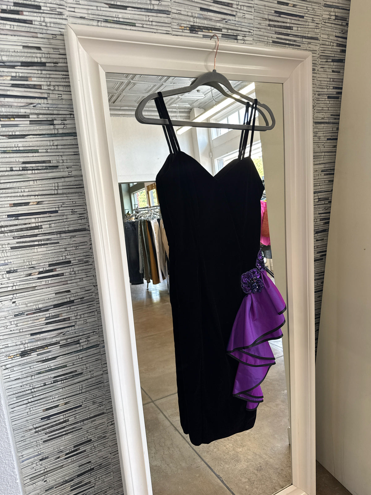 NEW LEAF Size 10 Black/Purple Dress