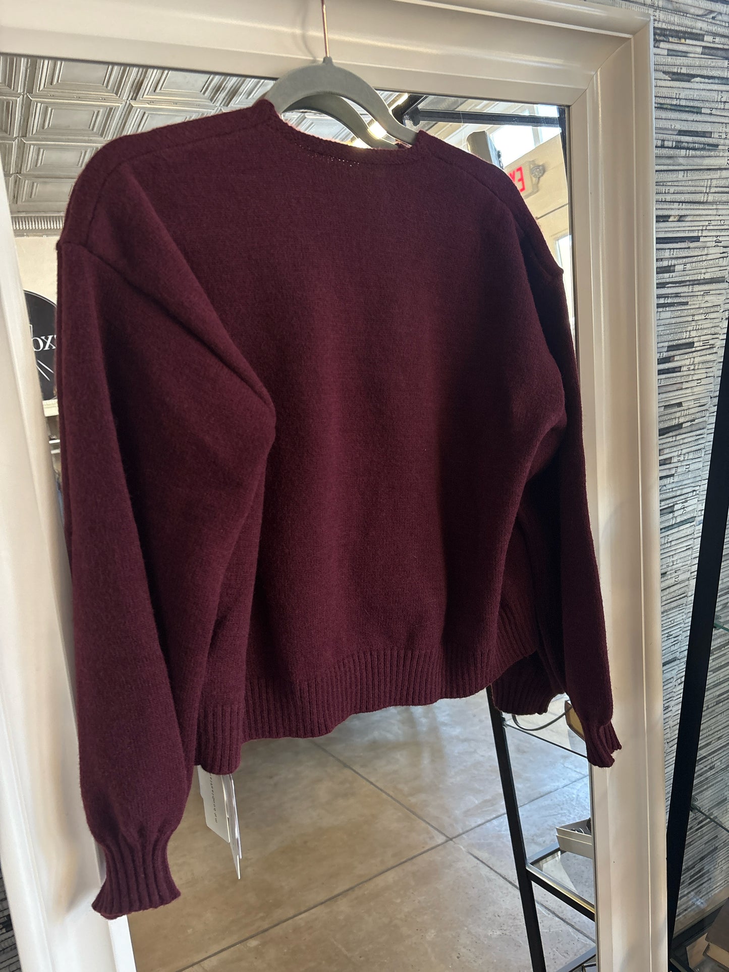 Commense Size S Deep Purple Bows Sweater