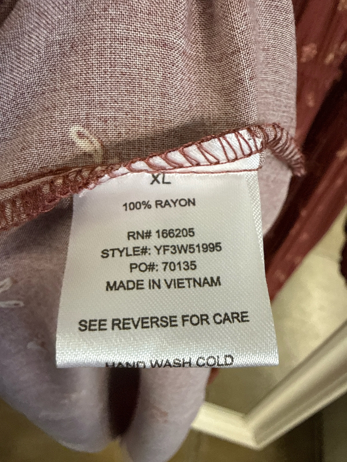 Lucky Brand Size XL Maroon Dress