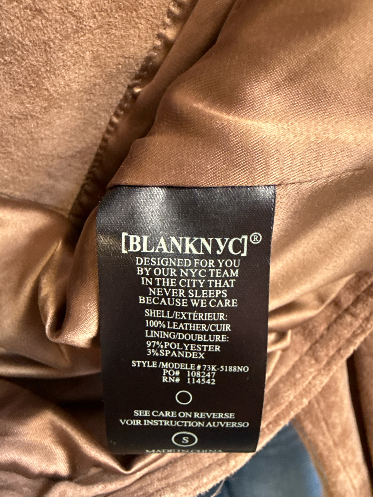 BLANKNYC Size S Brown Jacket