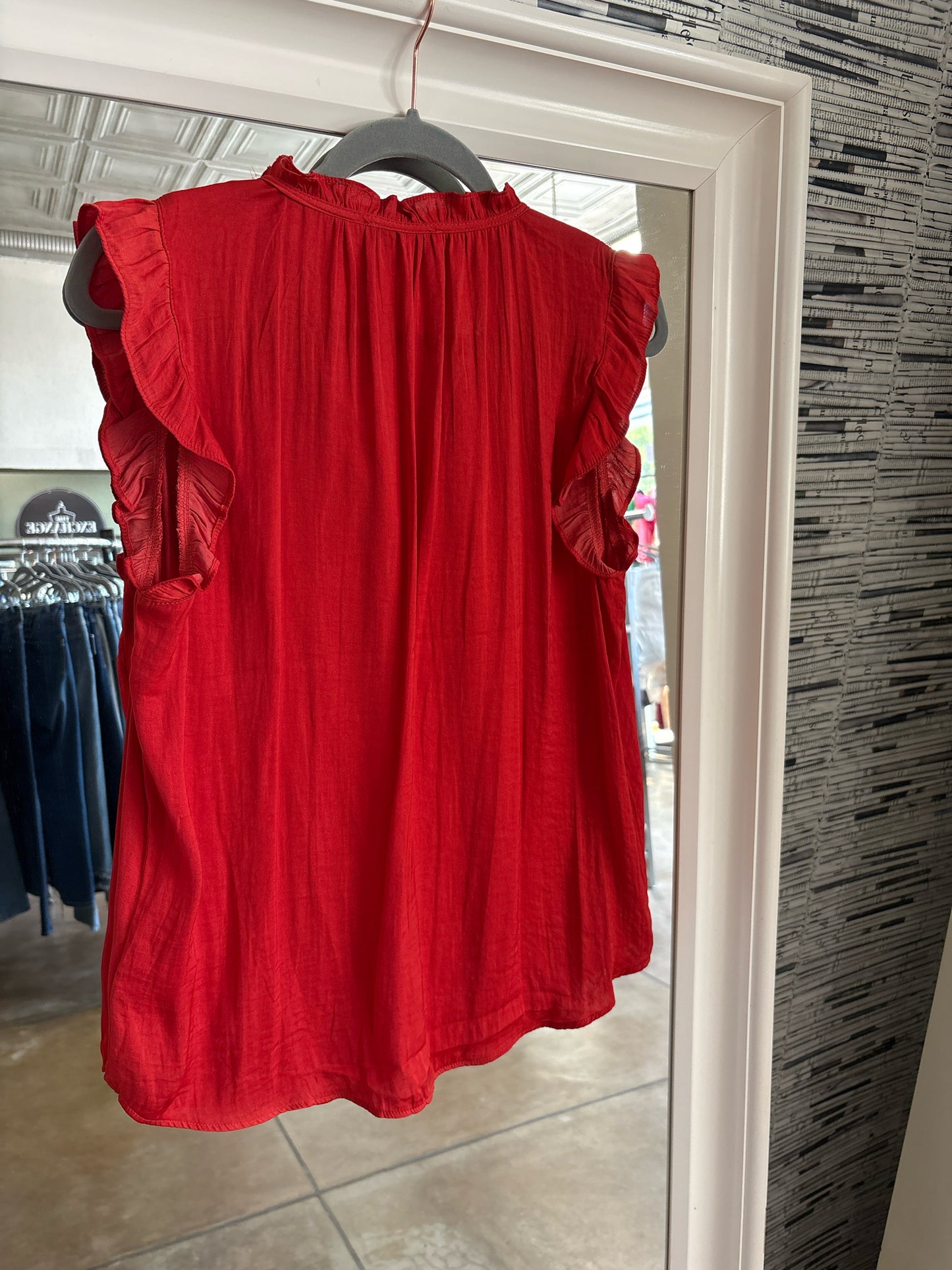 Maison d' Amelie Size XS Red Top