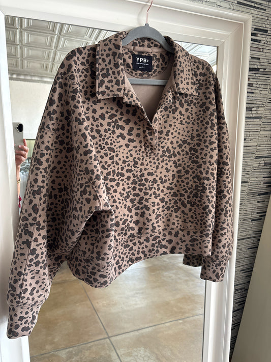 YPB Size L Leopard Two Piece Set