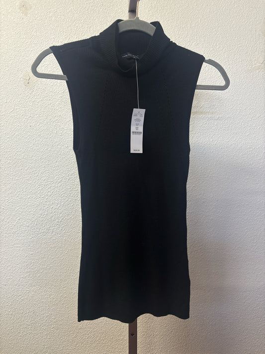 White House Black Market Size XS Black Ribbed Top