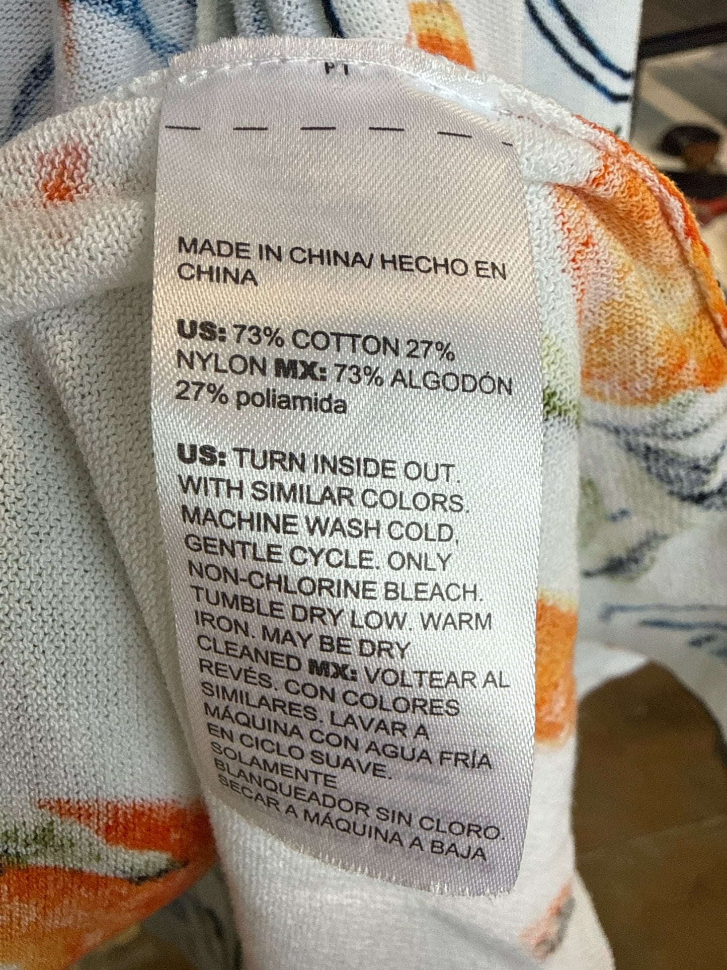 CHICO'S Size XL Cream/Orange Sweater