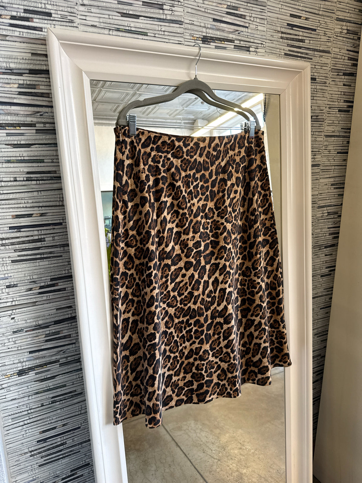 marled Size XL Leopard Skirt