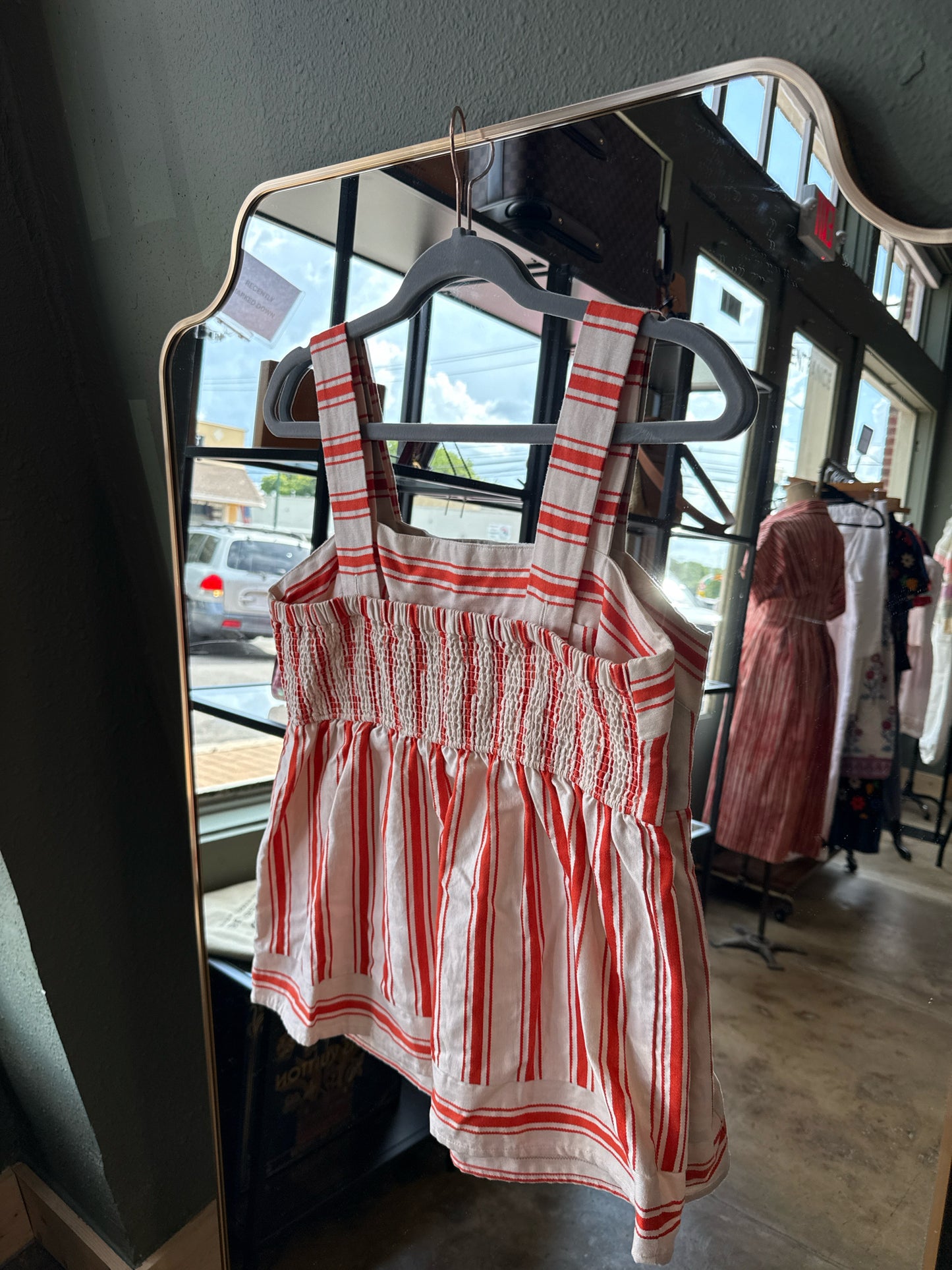 Cabi Size S red/cream Top