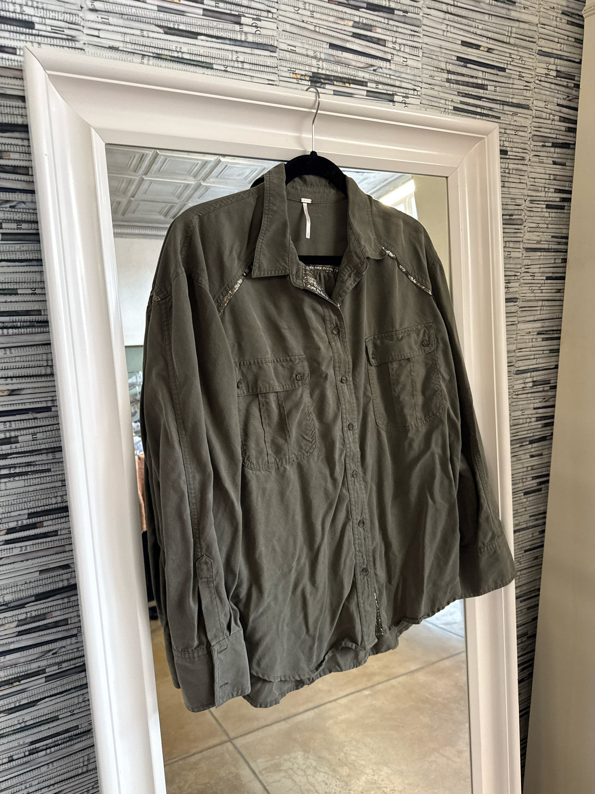free people Size L Green Top