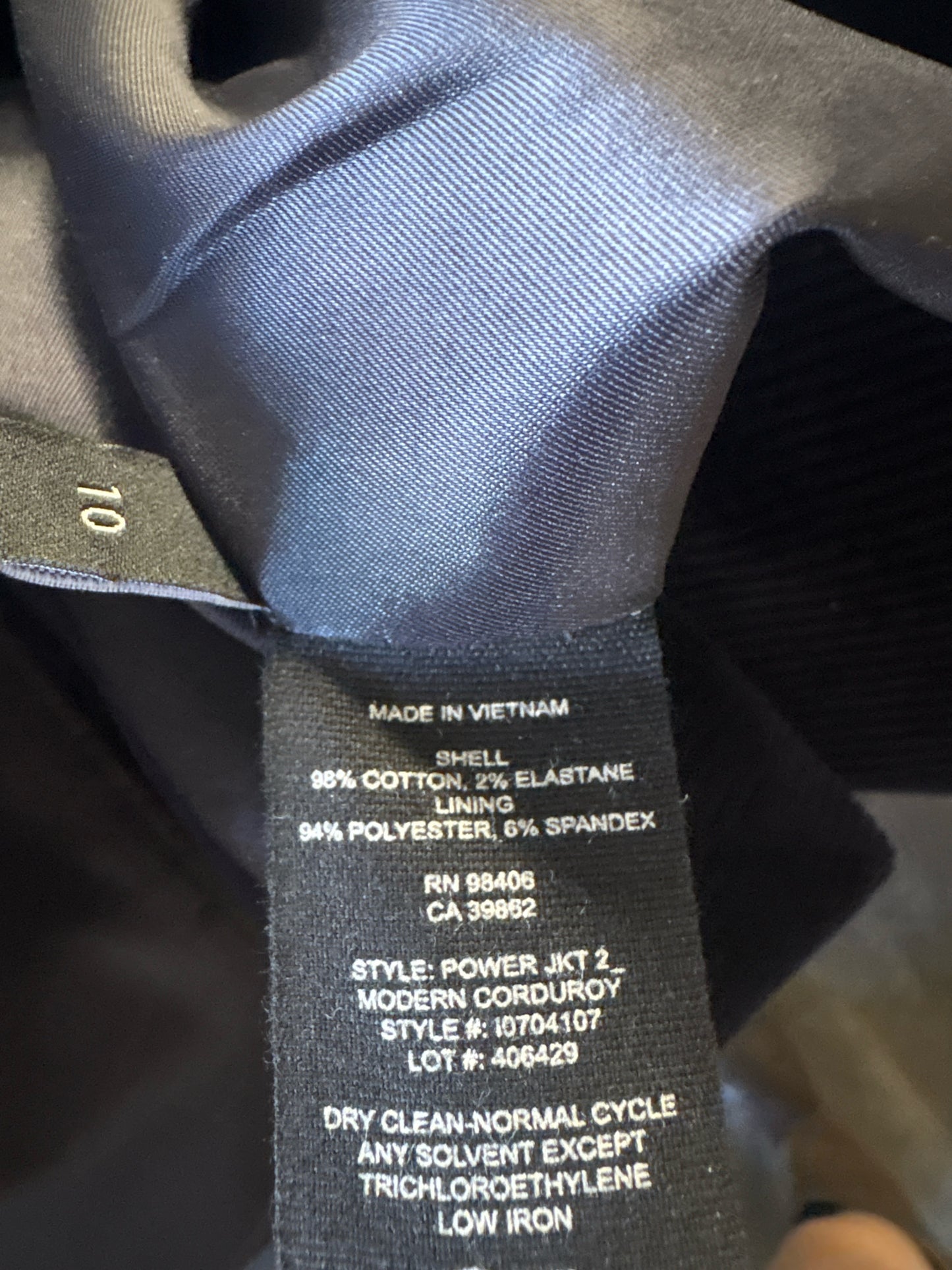 theory Size 10 Blazer