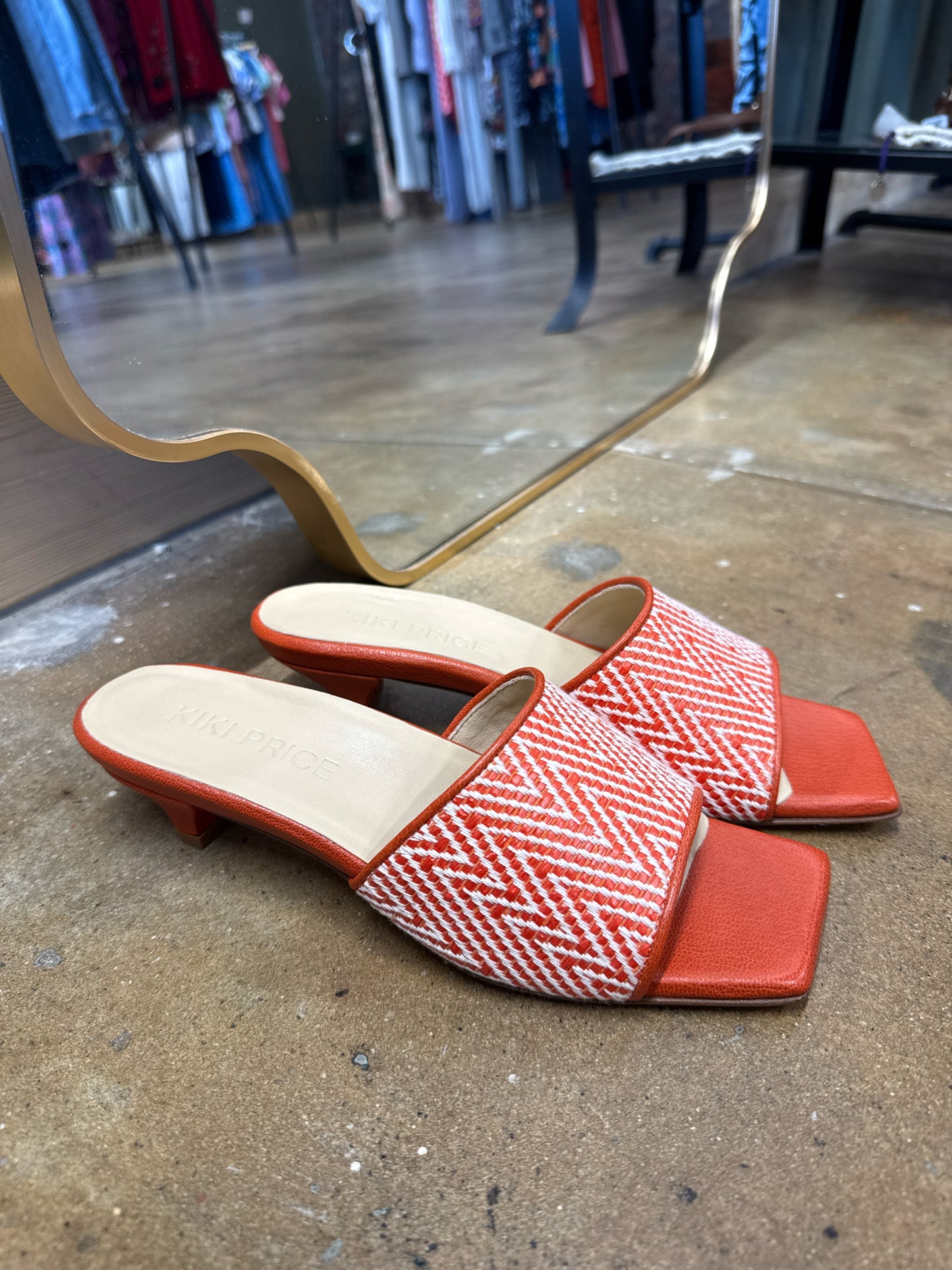 Kiki Price Shoe Size 37 Orange/White Sandals
