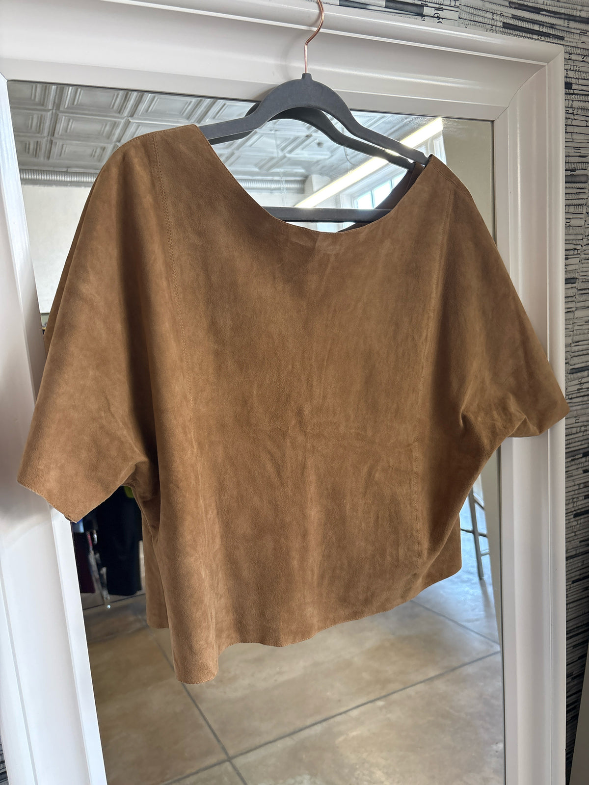 Vince Size M Brown suede Top