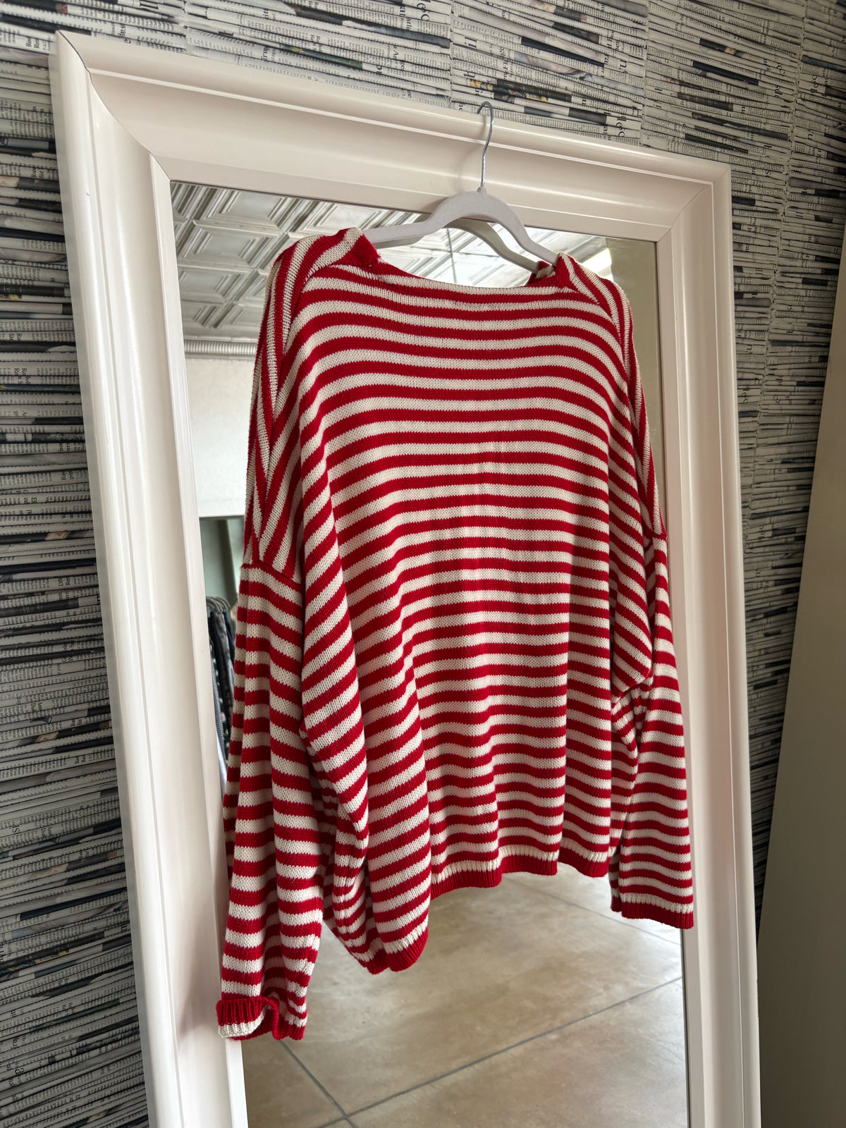 Size S Red/White Sweater