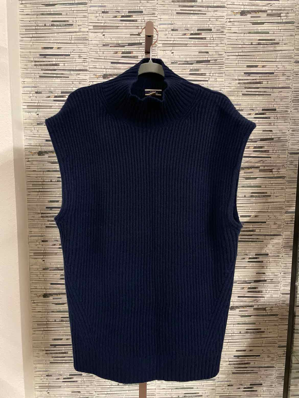 j crew Size M/L Navy Ribbed Sweater