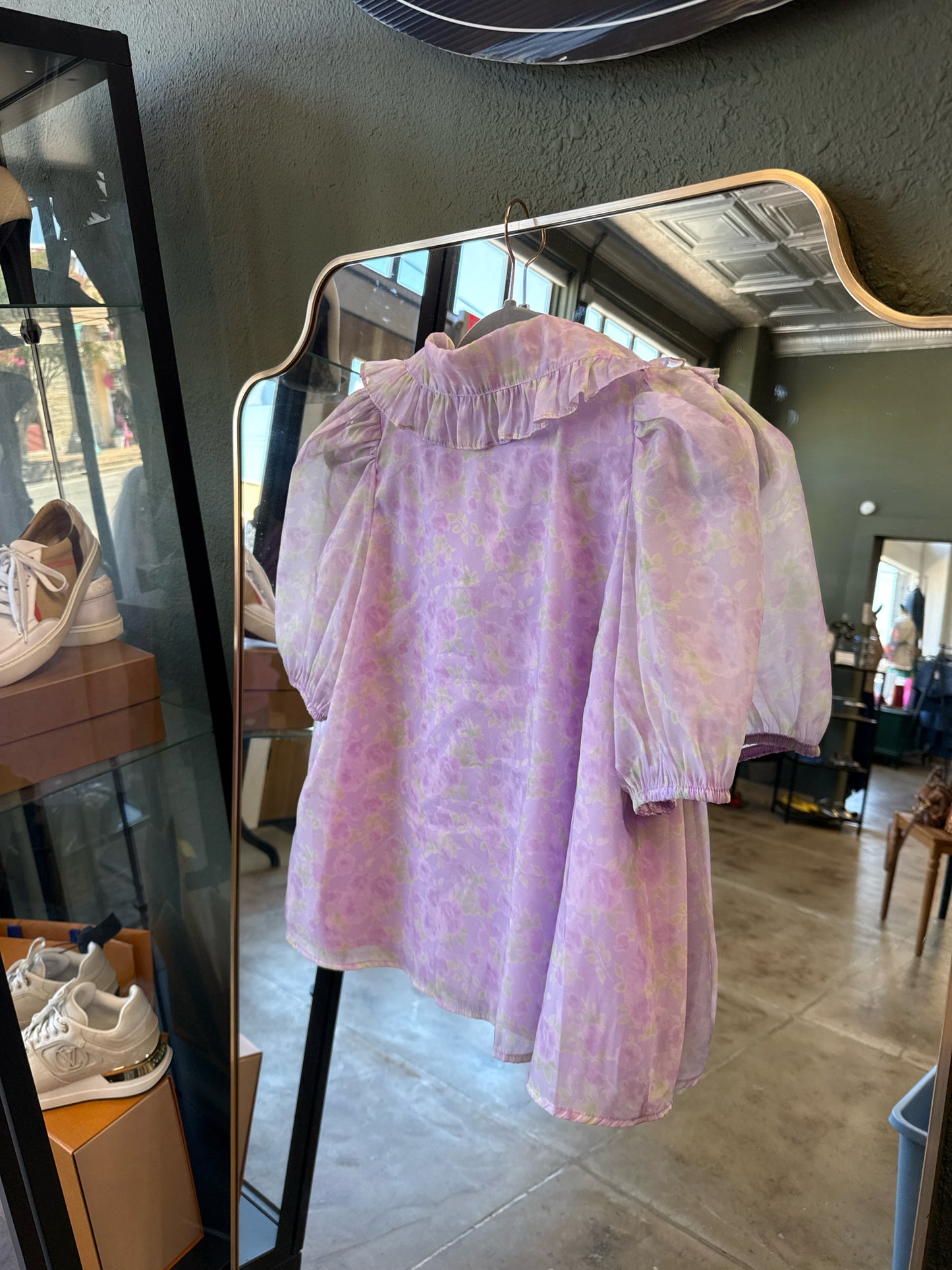 TCEC Size S Purple/Green Top