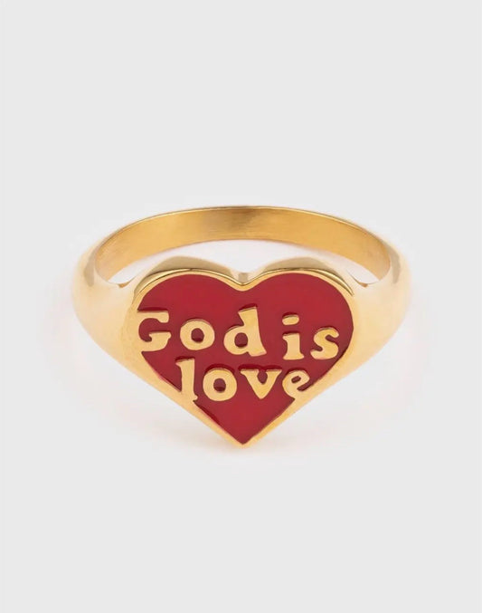 Elevated Faith Gold/Red Ring 7