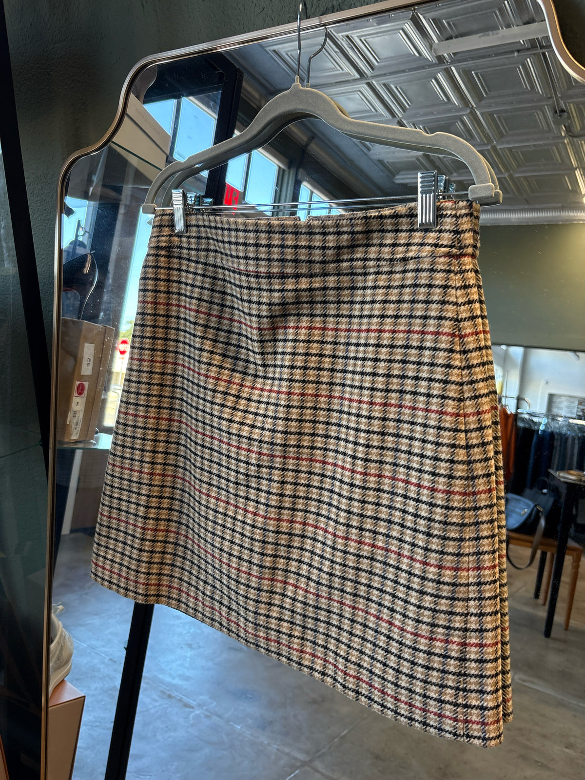 j crew Size 6 multi Plaid Skirt