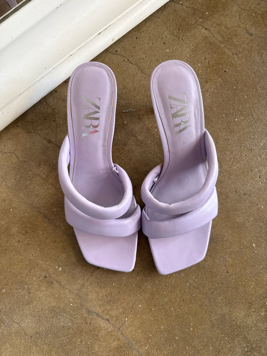 ZARA Shoe Size 37 Lavendar Heels
