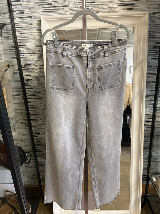 OAT Size 12 Gray wide leg Jeans