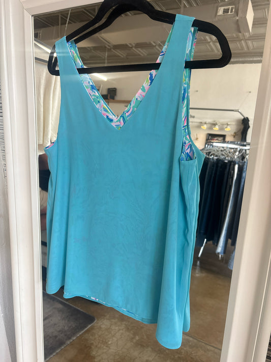 Lilly Pulitzer Size L blue + multi Top