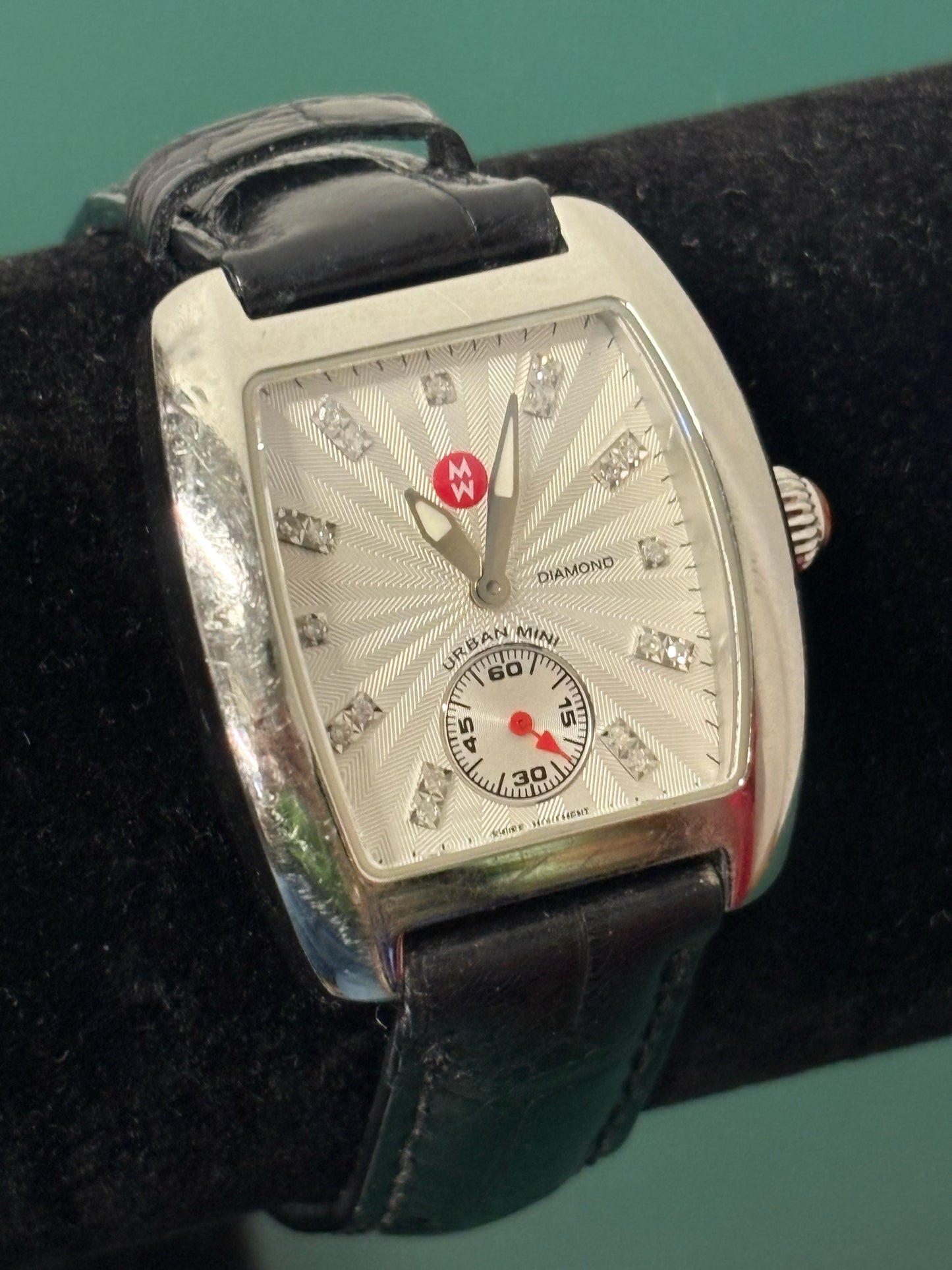 Michele Black/Silver Watch