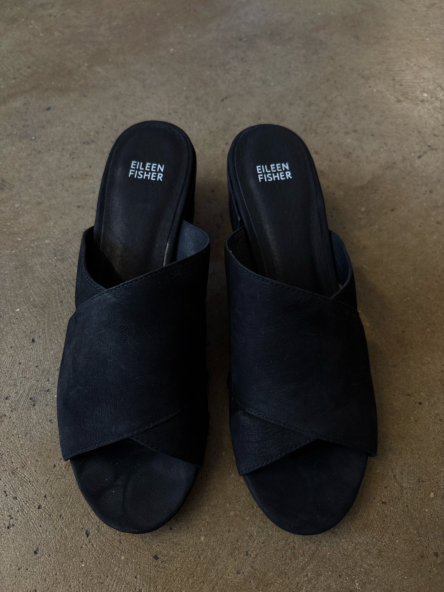 EILEEN FISHER Shoe Size 10 Black Heels