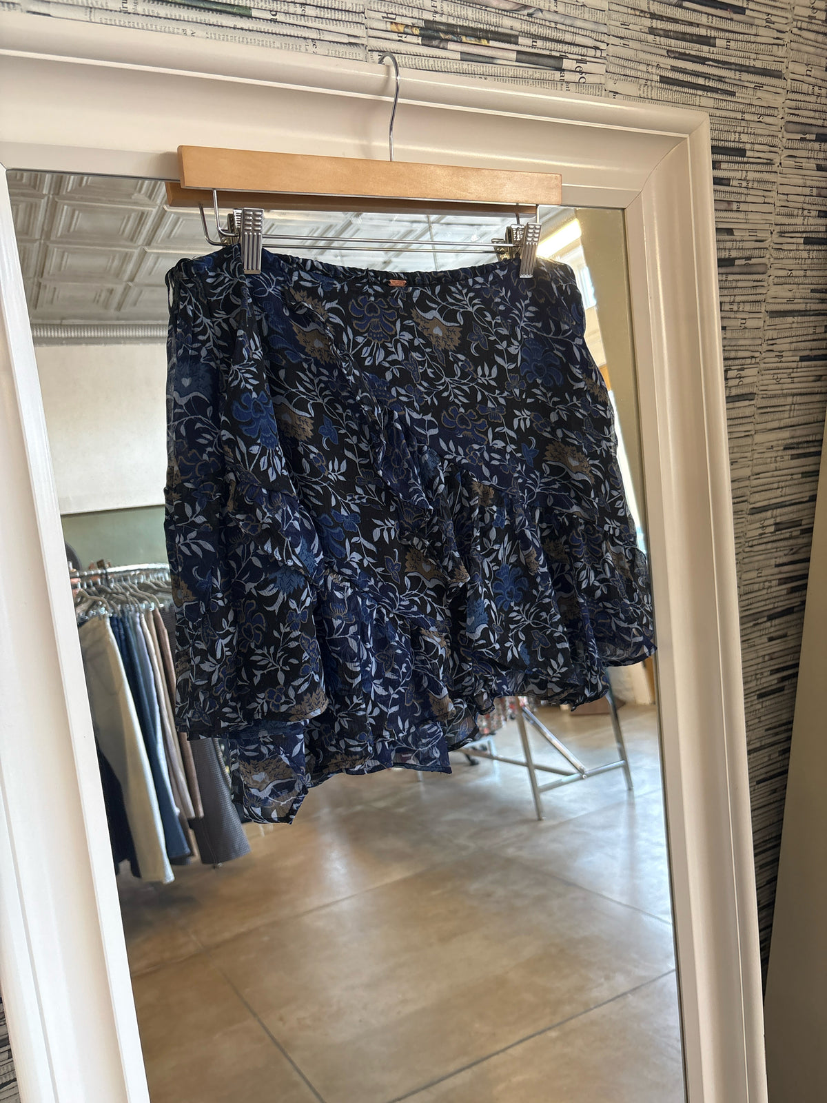 free people Size L blue + black Skirt