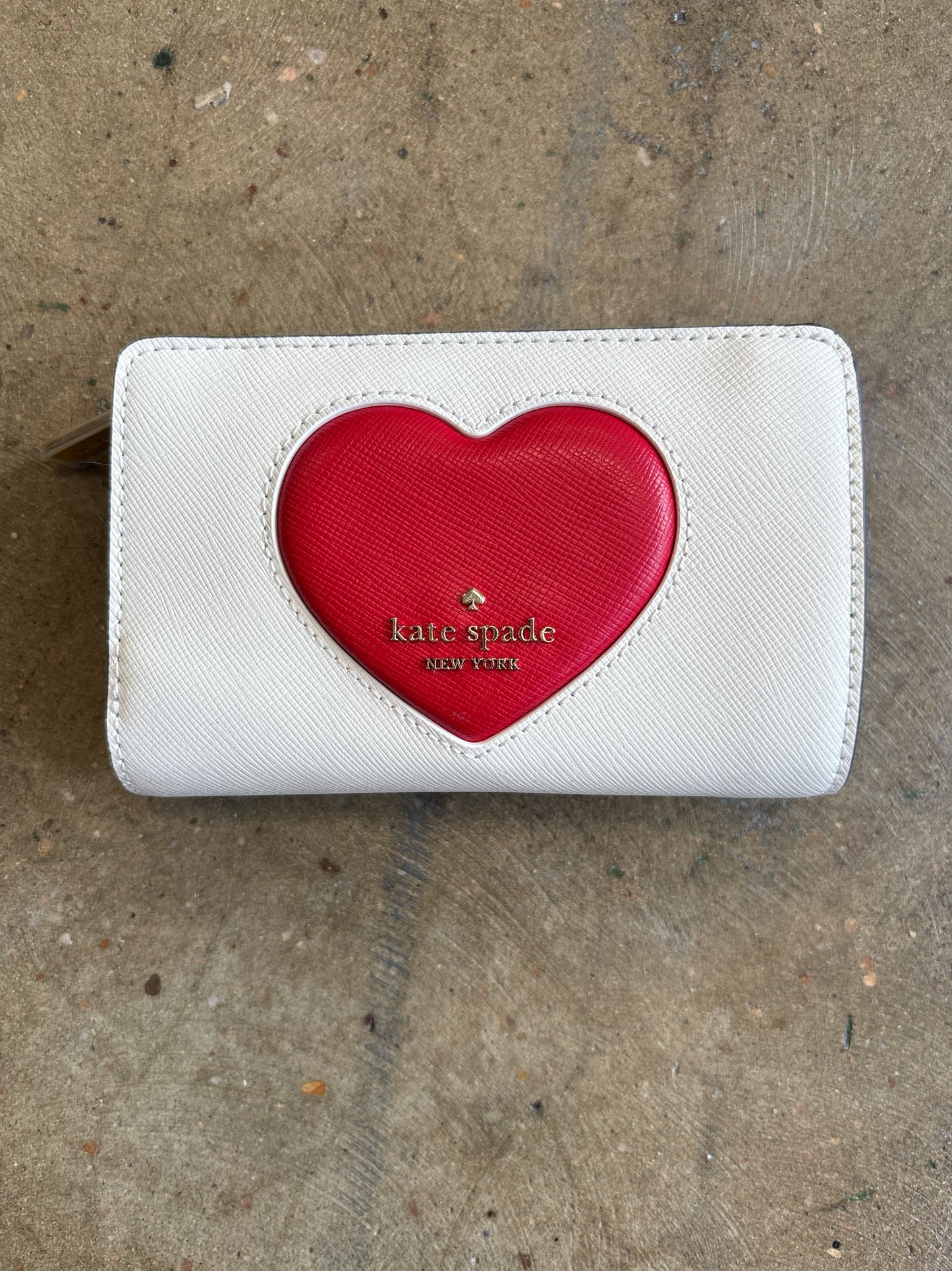 Kate Spade Off White and Red Wallet/Wristlet