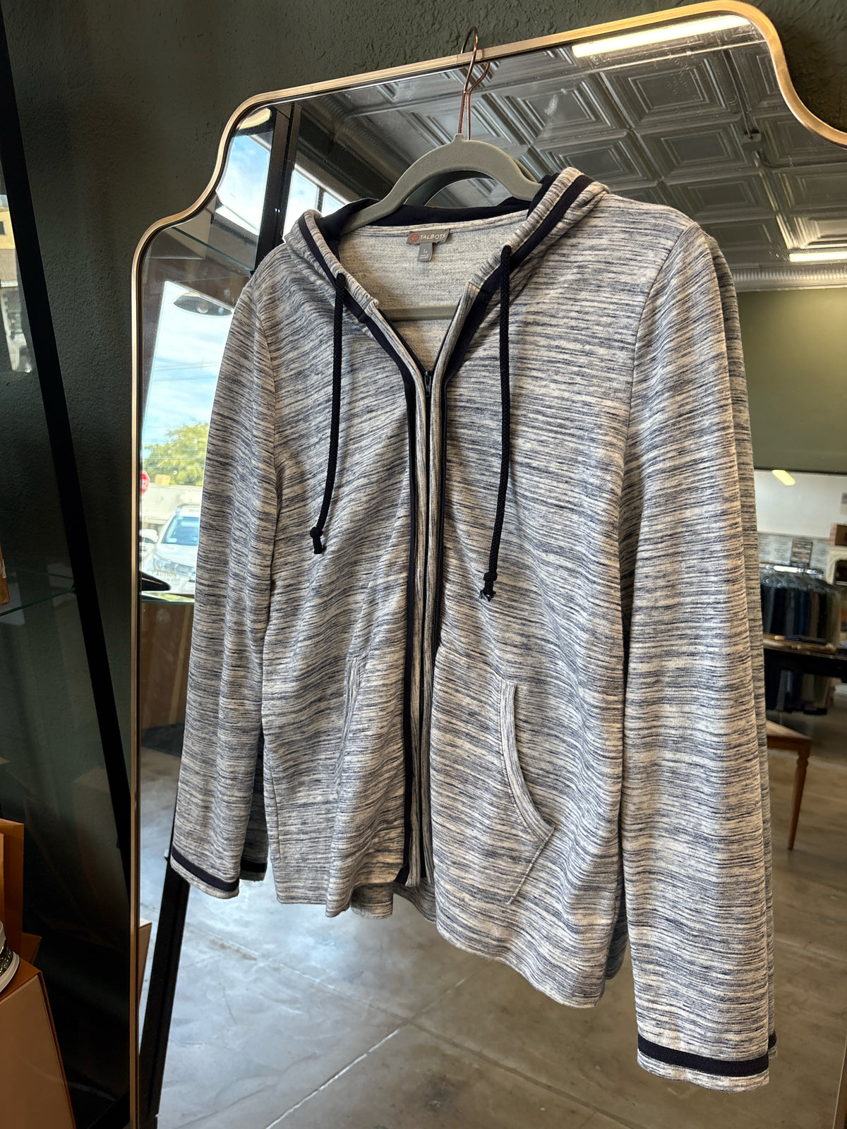 TALBOTS Size SP Navy + white Sweatshirt/Hoodie